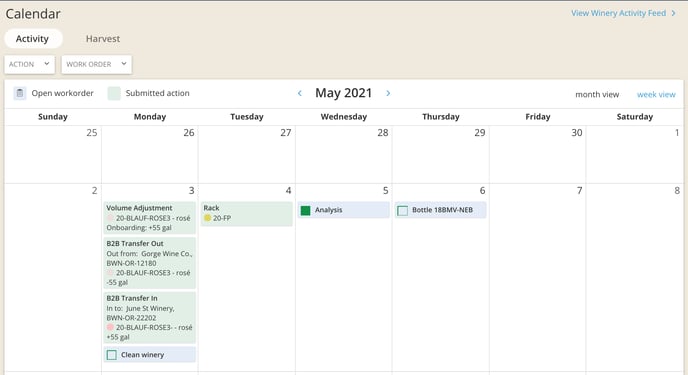 Activity Calendar-due date