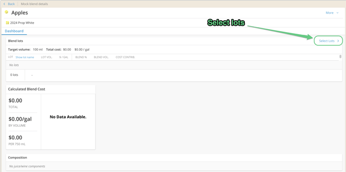 Blend Trials-select lots