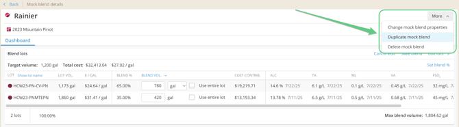 Blend trials - duplicate