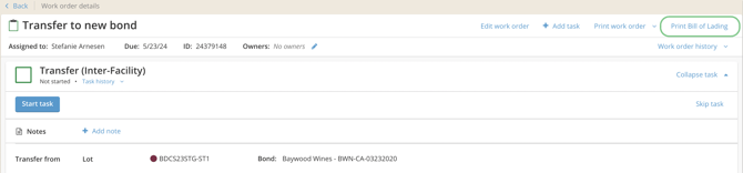 Bond to Bond Transfers (B2B) within your InnoVint Winery-to new bond