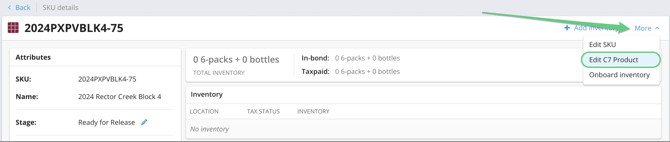 C7 integration-edit SKU-C7 product