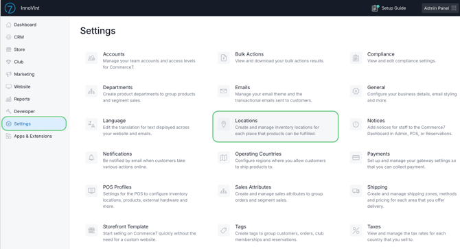 C7 integration-locations in C7