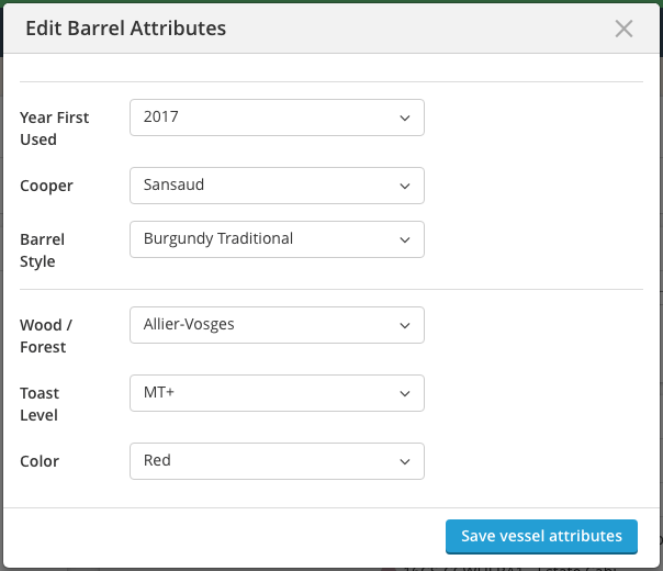 Change or Edit Vessel Details-edit attributes