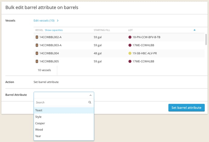Change or edit vessel details -edit attr
