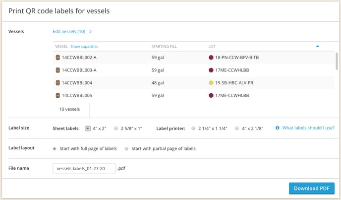 Change or edit vessel details -print