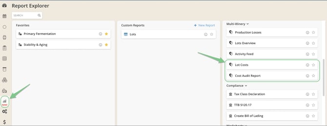 Cost Reports & Reconciliation-mulit winery cost report
