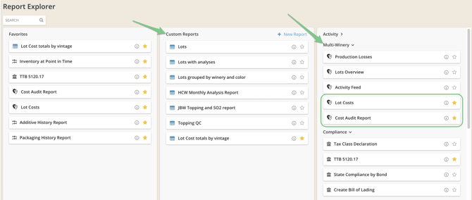 Cost Reports & Reconciliation-report expl