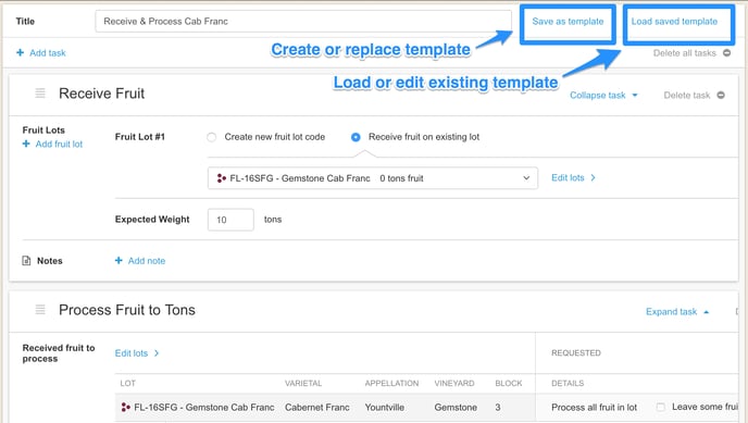 Creating Work Order Templates-template