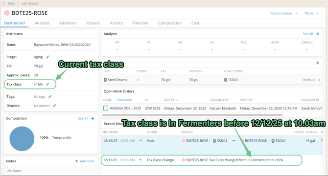 Current vs Historic Tax Class