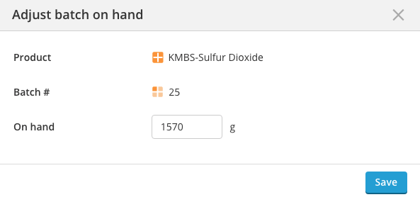 Depleting and Adjusting On Hand Dry Goods Inventory-adjust on hand-1