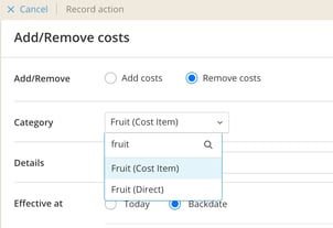 How to Add and Remove Fruit Costs-category