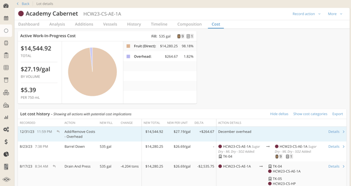 How to Allocate and Remove Costs-show deltas