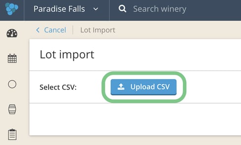 How to Import Lots via .csv File-upload