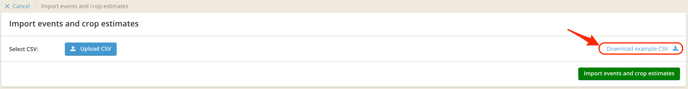 How to Import Vineyard Events and Crop Estimates via CSV file-upload button