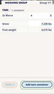 How to Receive Fruit-add tare