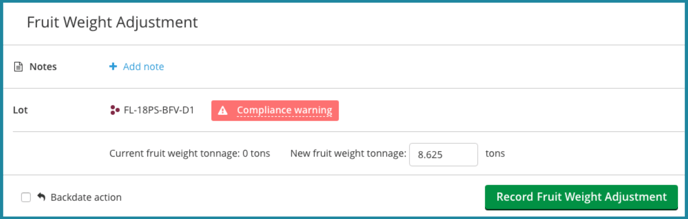 How to Receive Fruit-compliance warning
