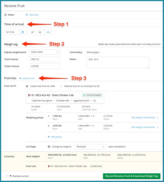 How to Receive Fruit-rcv action2