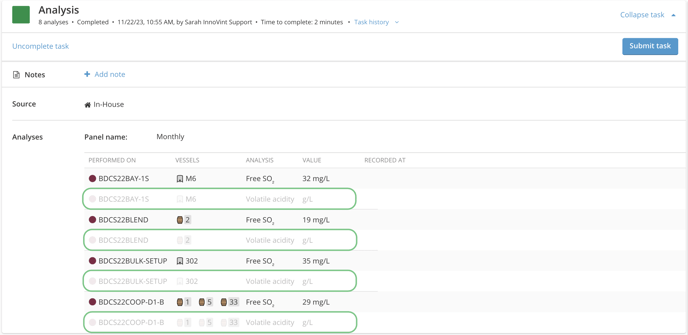 How to Record Analysis via Direct Action or Work Order Task-record
