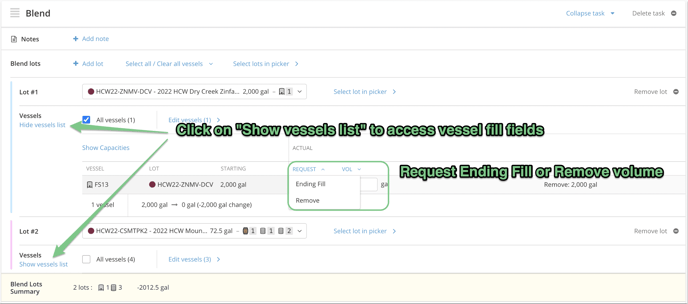 How to Record a Blend-show vessels