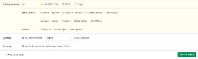 How to Record a Bottling-summary