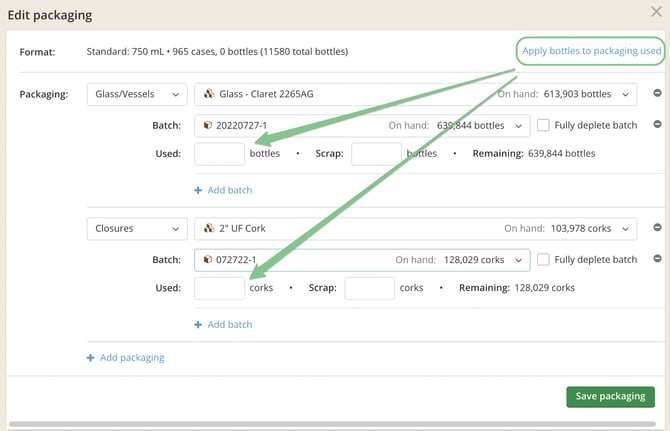 How to Record a Bottling-used packaging