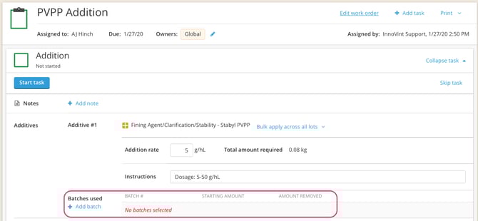 How to Record an Addition-batch used
