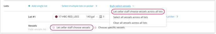 How to Record an Addition-vessel selection