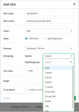 How to add a SKU_Grouping