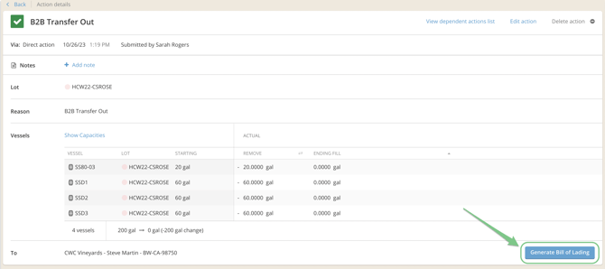 How to create a Bill of Lading (BOL)-generate