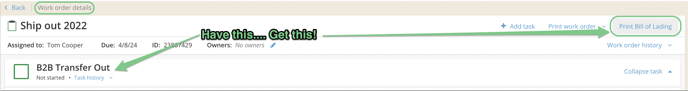 How to create a Bill of Lading (BOL)-open wo