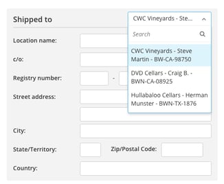 How to create a Bill of Lading (BOL)-ship drop down