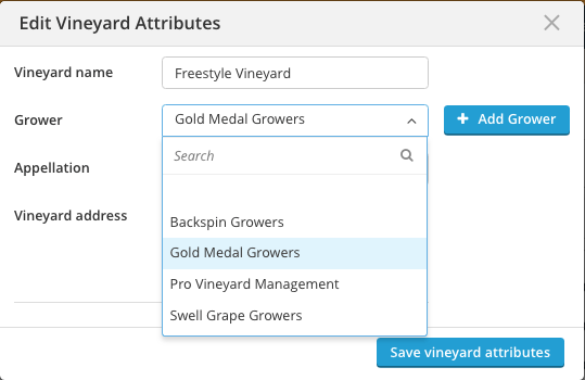 How to manage grower contacts-dropdown