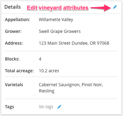 How to manage grower contacts-edit vineyard attributes