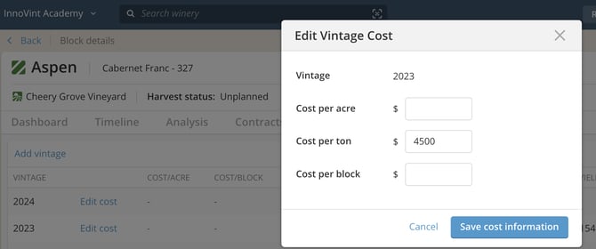 How to manage vineyard contracts-edit cost