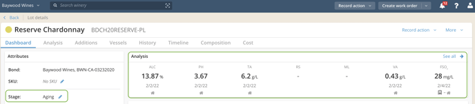 How to set Custom Lot Stage Analyses-dashboard
