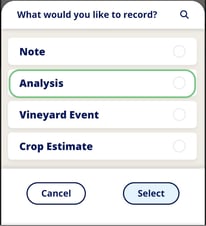 InnoApp How to Record Analysis-record action menu