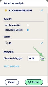InnoApp How to Record Analysis-units ppm