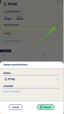 InnoApp How to update Vessel location-blue pencil