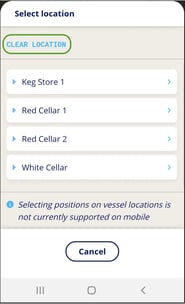 InnoApp How to update Vessel location-clear location