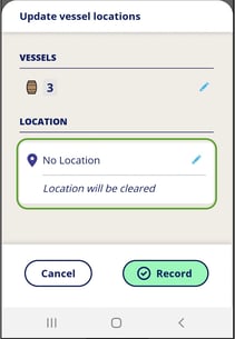 InnoApp How to update Vessel location-clear record