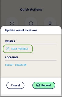 InnoApp How to update Vessel location-scan