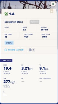 InnoApp Vineyard-block details