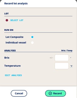 InnoApp What are my Quick Actions-brix temp