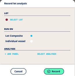 InnoApp What are my Quick Actions-record lot comp
