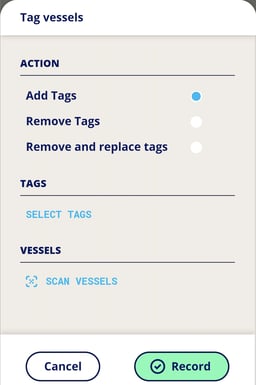 InnoApp What are my Quick Actions-tag vessels