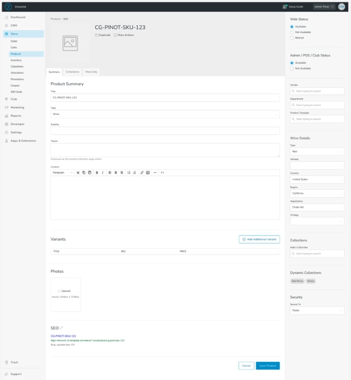 InnoVint + Commerce 7 - Streamlined Product Creation-commerce