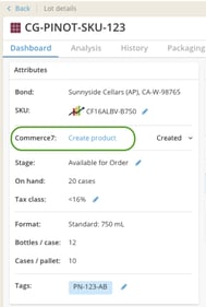 InnoVint + Commerce 7 - Streamlined Product Creation-create product