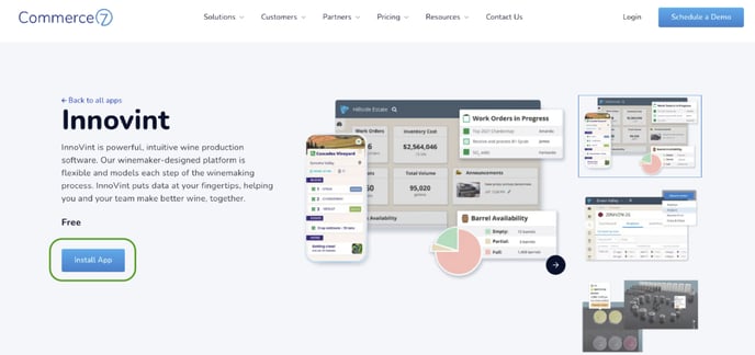 InnoVint + Commerce 7 - Streamlined Product Creation-install app