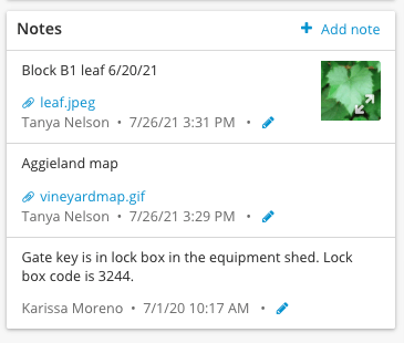 Add photos and attachments to notes_Notes examples screenshot
