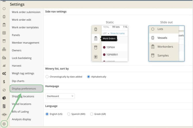 Display Preferences in Settings_Display Preferences Screenshot